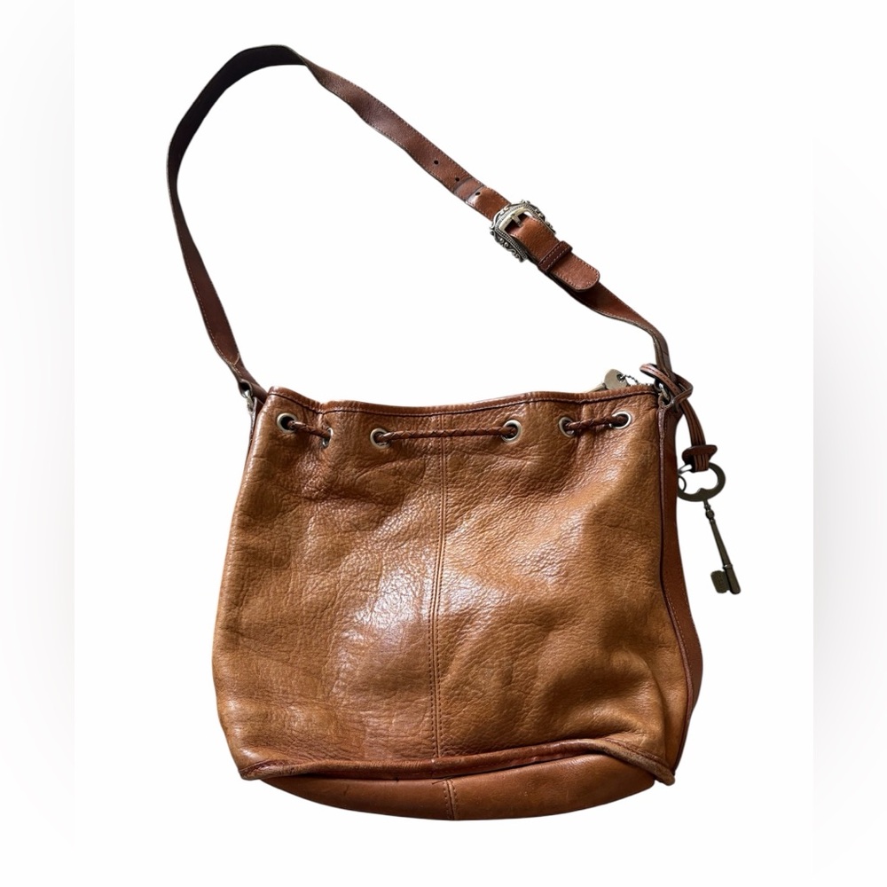 Vintage Y2K Fossil leather‎ bucket bag - Picture 3 of 8